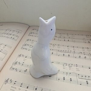 White Ceramic Pie Bird Figurine